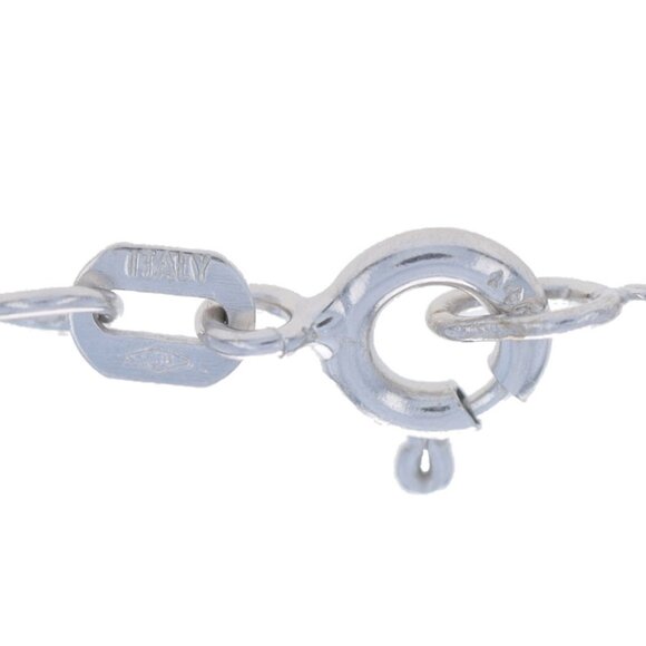 White Gold Cable Chain Necklace 16" 14k - Picture 4 of 4